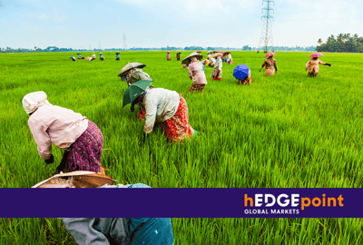 How does the weather in India affect commodity production?