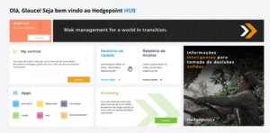 Nova Homepage do Hedgepoint HUB.